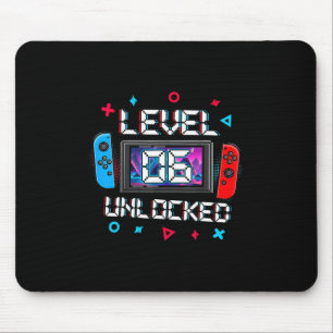 Level 6 Unlocked Gamer 6th Birthday Gift Video Gam Mouse Pad