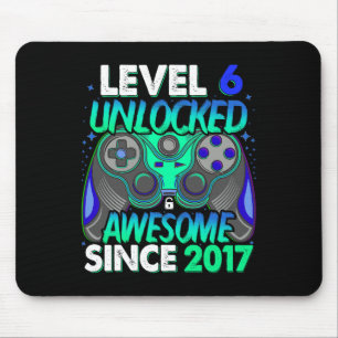 Level 6 Unlocked Video Game 6 Years Old Boy 6th Bi Mouse Pad