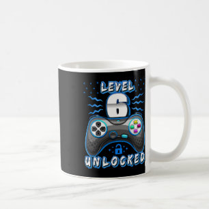 Level 6 Unlocked Video Game 6th Birthday Gamer Boy Coffee Mug