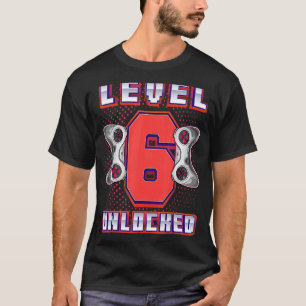 Level 6 Unlocked Video Game 6th Birthday Gamer Boy T-Shirt