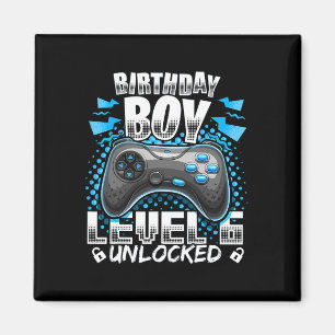 Level 6 Unlocked Video Game 6th Birthday Gamer Gif Magnet