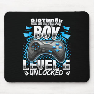 Level 6 Unlocked Video Game 6th Birthday Gamer Gif Mouse Pad