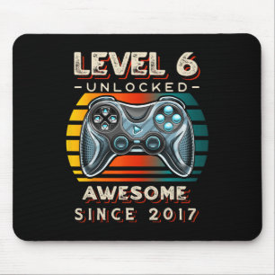 Level 6 Unlocked Video Game Six 6th Birthday 6 Yr  Mouse Pad