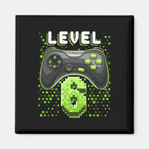 Level 6 Video Game Controller 6th Birthday Gamer G Magnet