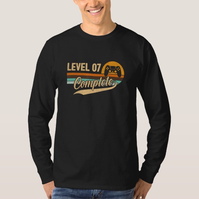 Level 7 Complete - 7th Wedding Anniversary 1 Year  T-Shirt (Front)