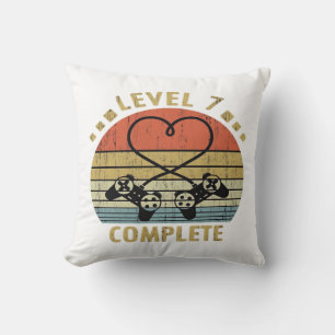 Level 7 Complete - 7th Wedding Anniversary Gift Vi Cushion