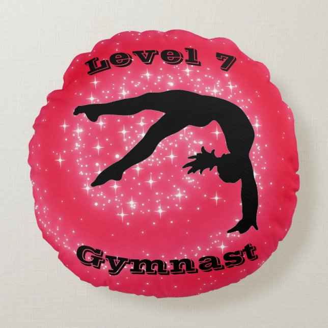 Level 7 Gymnast Round Cushion (Front)