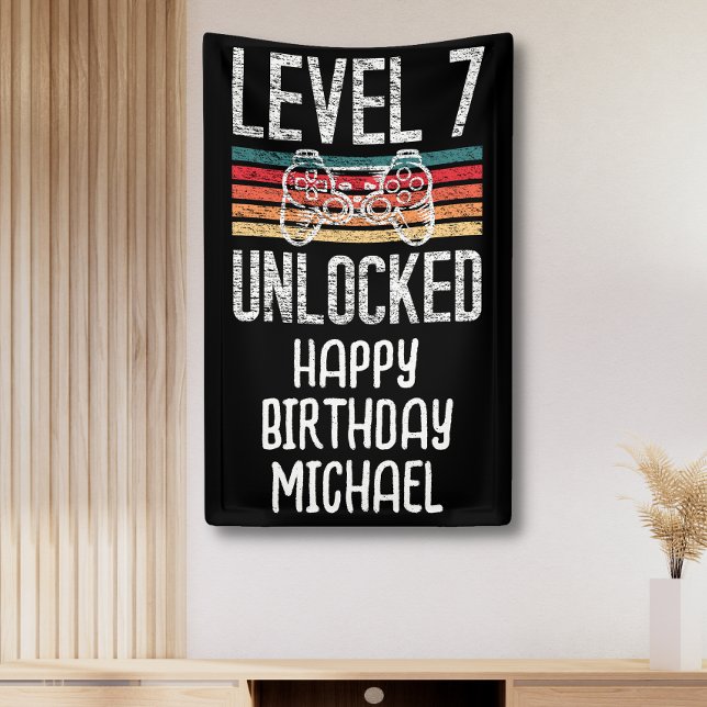 Level 7 Unlocked 7th Birthday Banner (Creator Uploaded)
