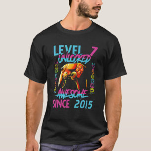 Level 7 Unlocked Awesome 2015 Video Game 7th Birth T-Shirt