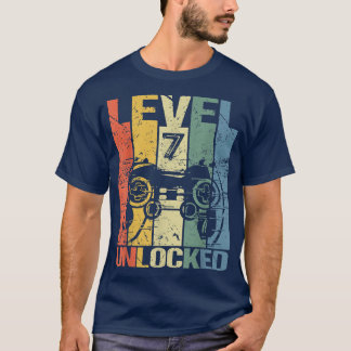 Level 7 Unlocked Awesome 2015 Video Game 7th Birth T-Shirt