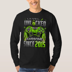 Level 7 Unlocked Awesome Since 2015 7th Birthday G T-Shirt