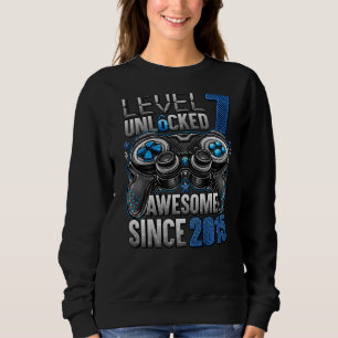 Level 7 Unlocked Awesome Since 2015 7th Birthday Sweatshirt