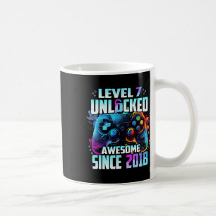 Level 7 Unlocked Awesome Since 7th Birthday Gaming Coffee Mug
