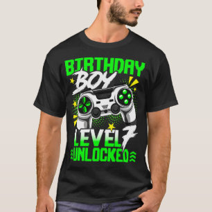 Level 7 Unlocked Funny Video Game Player Birthday  T-Shirt