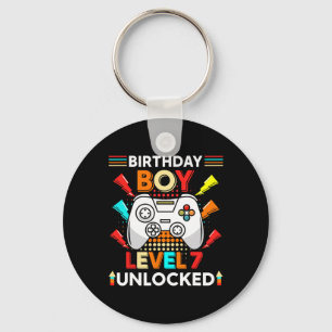 Level 7 Unlocked Funny Video Gamer 7th Birthday  Key Ring