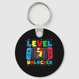 Level 7 Unlocked Gamer 7th Birthday Gift Video Gam Key Ring