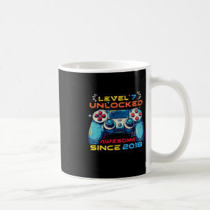 Level 7 Unlocked Gamer 7th Birthday Shirt Boy Vide Coffee Mug