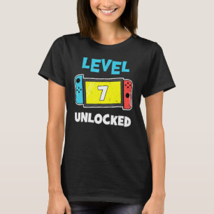 Level 7 Unlocked Gamer 7th Birthday Video Game T-Shirt