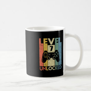 Level 7 Unlocked Shirt Funny Video Gamer 7th Birth Coffee Mug