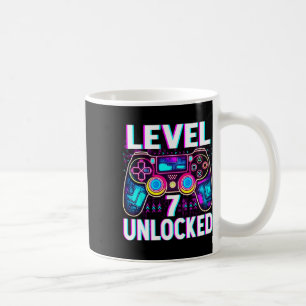Level 7 Unlocked Shirt Funny Video Gamer Geek 7th  Coffee Mug