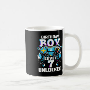 Level 7 Unlocked Video Game 7th Birthday Gamer Boy Coffee Mug