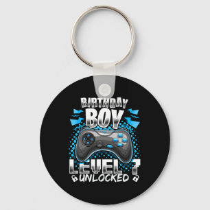 Level 7 Unlocked Video Game 7th Birthday Gamer Gif Key Ring