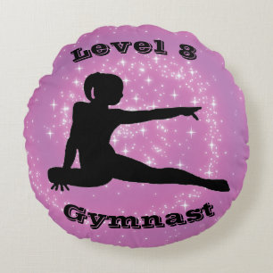 Level 8 Gymnast Round Cushion