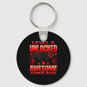 Level 8 Unlocked 8 Year Old For Boys 8th Birthday Key Ring