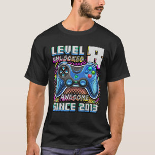Level 8 Unlocked Awesome 2013 Video Game 8th Birth T-Shirt