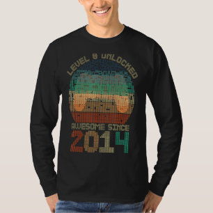 Level 8 Unlocked Awesome 2014 Game 8 Year Old Game T-Shirt