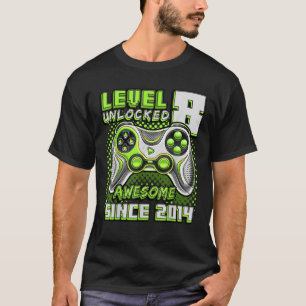 Level 8 Unlocked Awesome 2014 Video Game 8th Birth T-Shirt