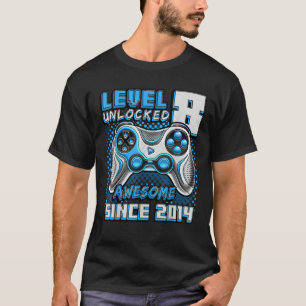 Level 8 Unlocked Awesome 2014 Video Game 8th Birth T-Shirt