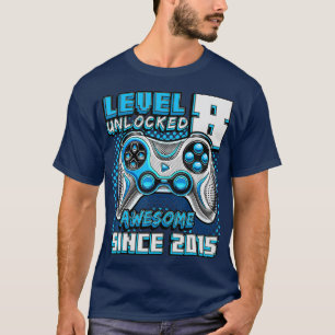 Level 8 Unlocked Awesome 2015 Video Game 8th Birth T-Shirt