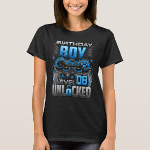 Level 8 Unlocked Awesome Since 2017 8th Birthday G T-Shirt