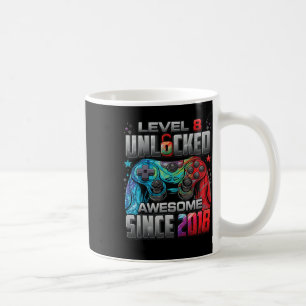Level 8 Unlocked Awesome Since 2018 8th Birthday G Coffee Mug