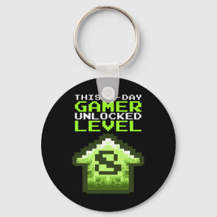 Level 8 Unlocked Birthday Video Game 8th Birthday Key Ring