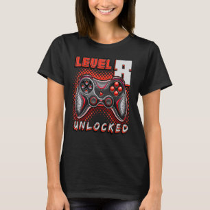 Level 8 Unlocked Video Game 8th Birthday Gamer Boy T-Shirt
