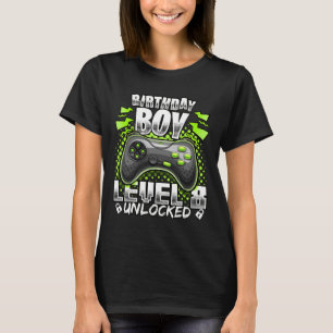 Level 8 Unlocked Video Game 8th Birthday Gamer Gif T-Shirt