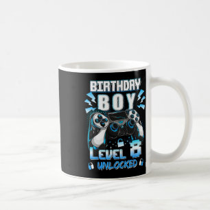 Level 8 Unlocked Video Gamer 8th Birthday For Boys Coffee Mug