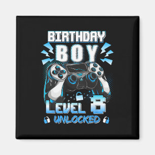 Level 8 Unlocked Video Gamer 8th Birthday For Boys Magnet
