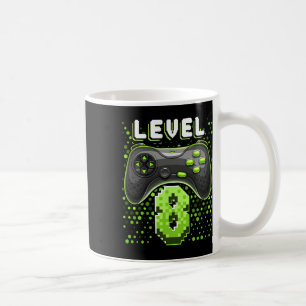 Level 8 Video Game Controller 8th Birthday Gamer G Coffee Mug