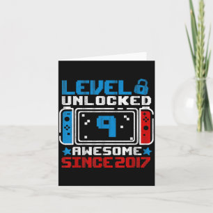 Level 9 Unlocked 9th Birthday Gaming Gift Boys Card