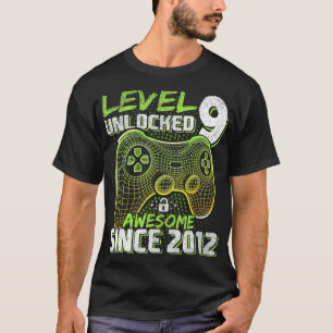 Level 9 Unlocked Awesome 2012 Video Game 9th Birth T-Shirt