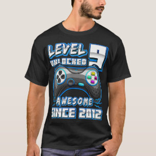 Level 9 Unlocked Awesome 2012 Video Game 9th Birth T-Shirt