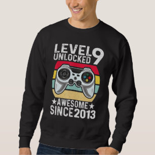 Level 9 Unlocked Awesome 2013 Video Game 9th Birth Sweatshirt