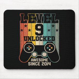 Level 9 Unlocked Awesome 2014 Boy Video Game 9th B Mouse Pad