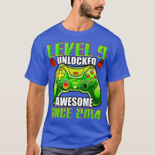 Level 9 Unlocked Awesome 2014 Video Game 9th Birth T-Shirt