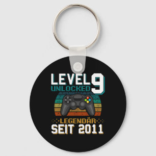Level 9 Unlocked Awesome Since 2015 9th Birthday G Key Ring