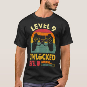 Level 9 Unlocked Birthday  Boy 9 Years Old Video G T-Shirt