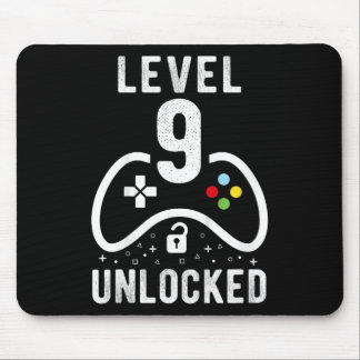 Level 9 Unlocked Video Game 9th Birthday Gift  Mouse Pad